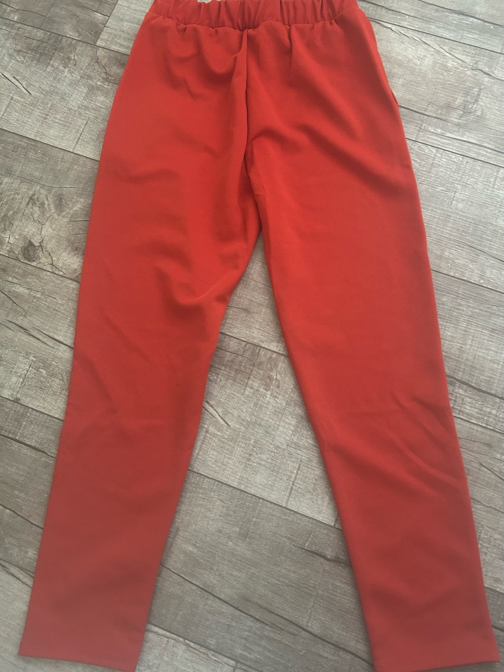 ZARA Burnt Orange Elastic Trousers with pockets
